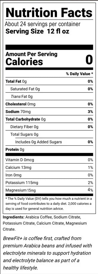 BrewFit+ Electrolyte Coffee